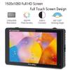 FEELWORLD LUT6E 6 Inch 1600nits 3D LUT Touch Screen DSLR Camera Field Monitor with Waveform VectorScope Histogram 4K HDMI Input Output 1920X1080 IPS Panel Attached Tilt Arm view 3