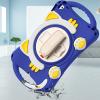 iPad 10.2 inch 9th 8th 7th Gen Case Child Protective Case with Shoulder Strap Portable with Pencil Holder 360 Rotatable Handle EVA Soft Silicone Back Cover for iPad Air3 Pro10.5Dark Blue view 3
