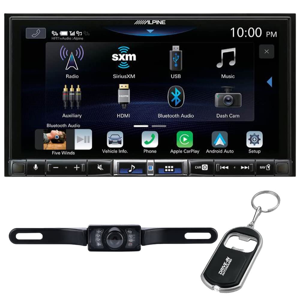 Alpine ILX-507 7" Multimedia Receiver (Doesn't Play Disc) with CarPlay/Android Auto and License Plate Camera