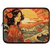 Abstract Sunset HP 16" Sleeve - Great Wave Laptop Sleeve - Japanese Laptop Sleeve with Zipper - 1-Sided view 1