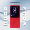 MP3 Player 32GB with Speaker Earphones Portable Music Player for Kids Support FM Radio Voice Recorder E-Book Support up to 128GB Red view 2