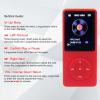 MP3 Player 32GB with Speaker Earphones Portable Music Player for Kids Support FM Radio Voice Recorder E-Book Support up to 128GB Red view 3