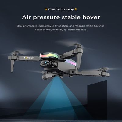 HDRC-XT8mini Folding Drone with Dual HD Camera for Aerial Photography (black  Dual cameras)