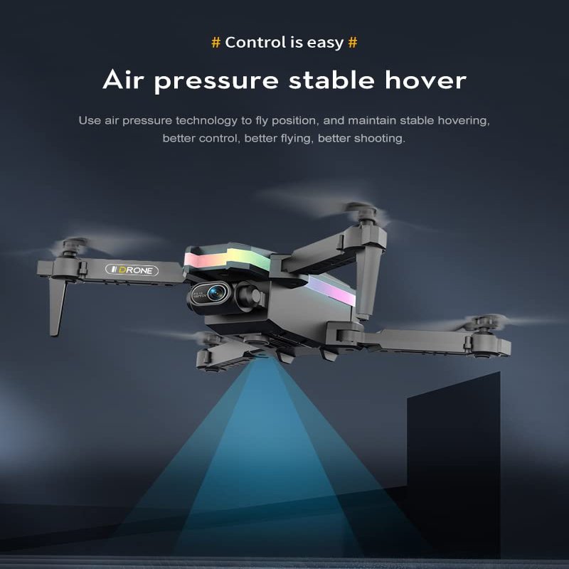 HDRC-XT8mini Folding Drone with Dual HD Camera for Aerial Photography (black Dual cameras)