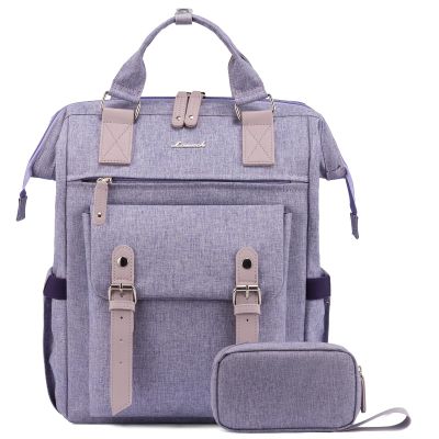 LOVEVOOK Extra Large Backpack for Women, 18 Inch Travel Laptop Backpack with USB Charging Port, Teacher Doctor Nurse Work Bags, College Computer Backpack Purse, Wide Open Carry On Travel Bag, Purple