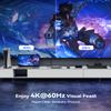 HDMI Switch 5 in 1 Out 4K@60Hz, GANA HDMI Splitter Switcher with Remote, Aluminum HDMI 2.0 Switch Box Hub for 3D, HDCP2.2, HDR, Compatible with Xbox, PS5/4/3,Fire Stick,Roku,Blu-Ray Player view 3