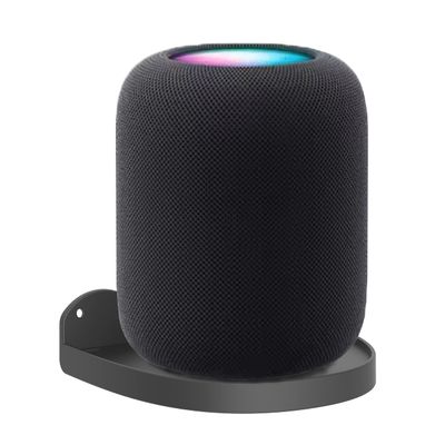 Aokicase For Apple Homepod 1/2 Holder, Apple Homepod 1/2 Wall Mount Stand Accessory with Integrated Cable Management, Smart Home Speaker Accessory Rack (Black, JT01) 2PSC