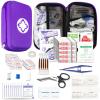276PCS Compact Small First Aid Kits for Home Businesses Urgent Essential Mini First Aid Kit Travel Size Car Emergency Supplies Kit for Hiking Boating Skating, Purple AMORNING view 1
