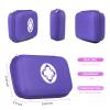 276PCS Compact Small First Aid Kits for Home Businesses Urgent Essential Mini First Aid Kit Travel Size Car Emergency Supplies Kit for Hiking Boating Skating, Purple AMORNING view 3
