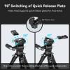 SmallRig Video Head for Vertical/Horizontal Shooting, Tripod Pan Tilt Fluid Head with Telescopic Handle and Switchable QR Plate for Arca, Max Load 5kg / 11Ibs for Camcorder, Mirrorless, DSLR - 4104 view 4