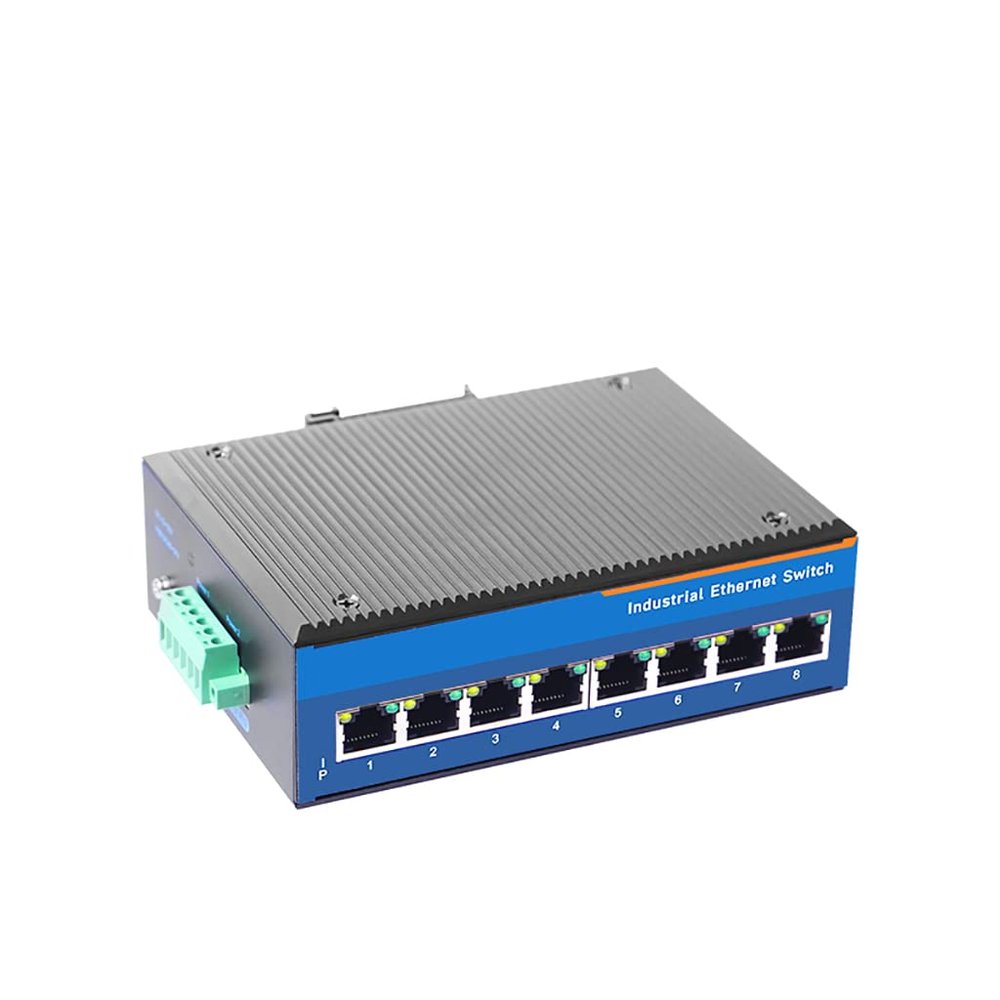 USR-ISG RJ45 Ports Gigabit Industrial Switch 10/100/1000Mbps Rate IP40 Protection EMC Level 3 with 5, 8, 16 /POE Electrical Ports (8-Port)