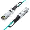 10G SFP+ AOC Cable - 10GbE SFP+ to SFP+ Active Optical Fiber Cable, OM3 MMF Direct-attach Fiber Assemblies with SFP+ connectors for Cisco SFP-10G-AOC40M, Ubiquiti UniFi, Supermicro, Mikrotik, 40-meter view 2