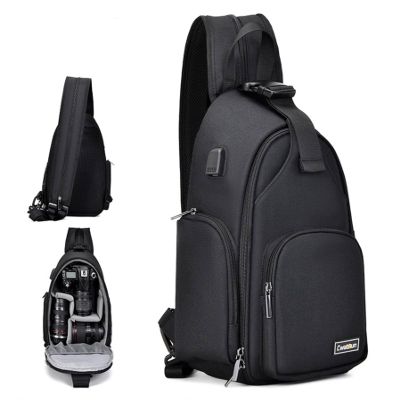 ECHEFS DSLR Camera Bag Outdoor Waterproof Camera Bag Shoulder Cross-Body Shoulders Camera Bag Casual Bag Unisex