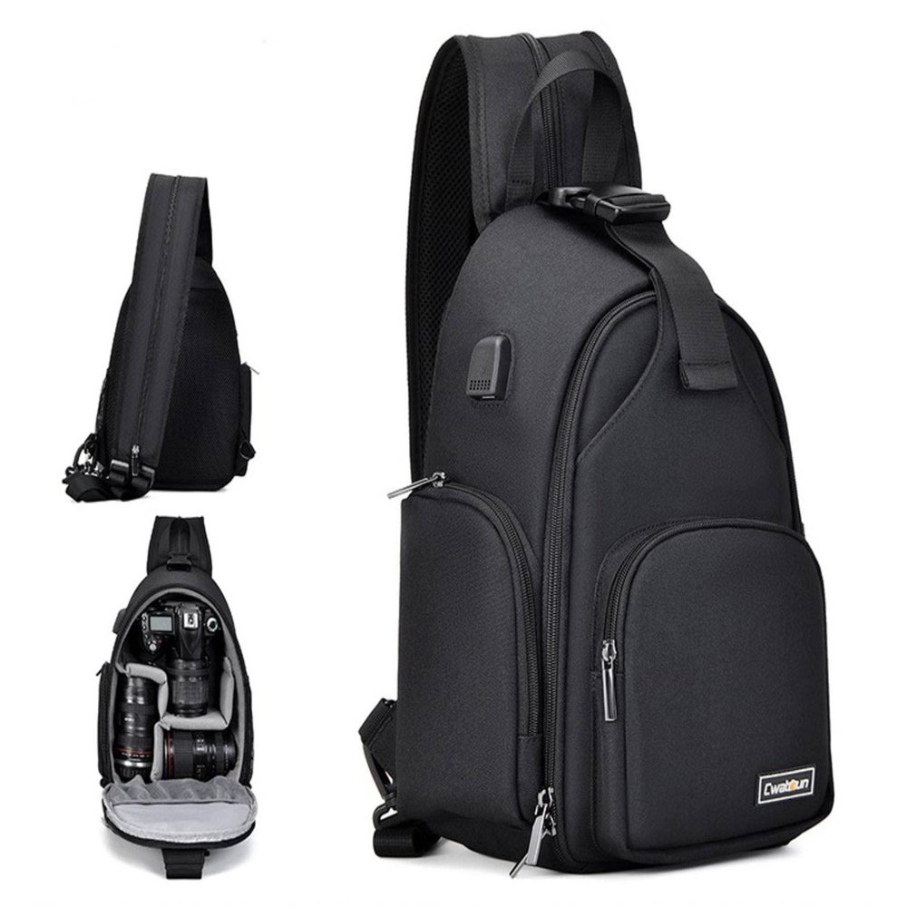 ECHEFS DSLR Camera Bag Outdoor Waterproof Camera Bag Shoulder Cross-Body Shoulders Camera Bag Casual Bag Unisex