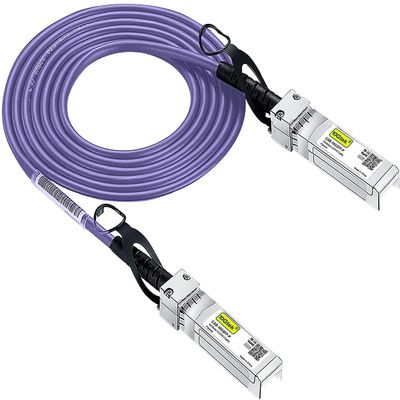 10Gtek [Very Peri Colored 10G SFP+ DAC Cable - Twinax SFP Cable for Cisco SFP-H10GB-CU1.5M, Ubiquiti UniFi, D-Link, Supermicro, Netgear, Mikrotik, Fortinet, 1.5-Meter(4.92ft)