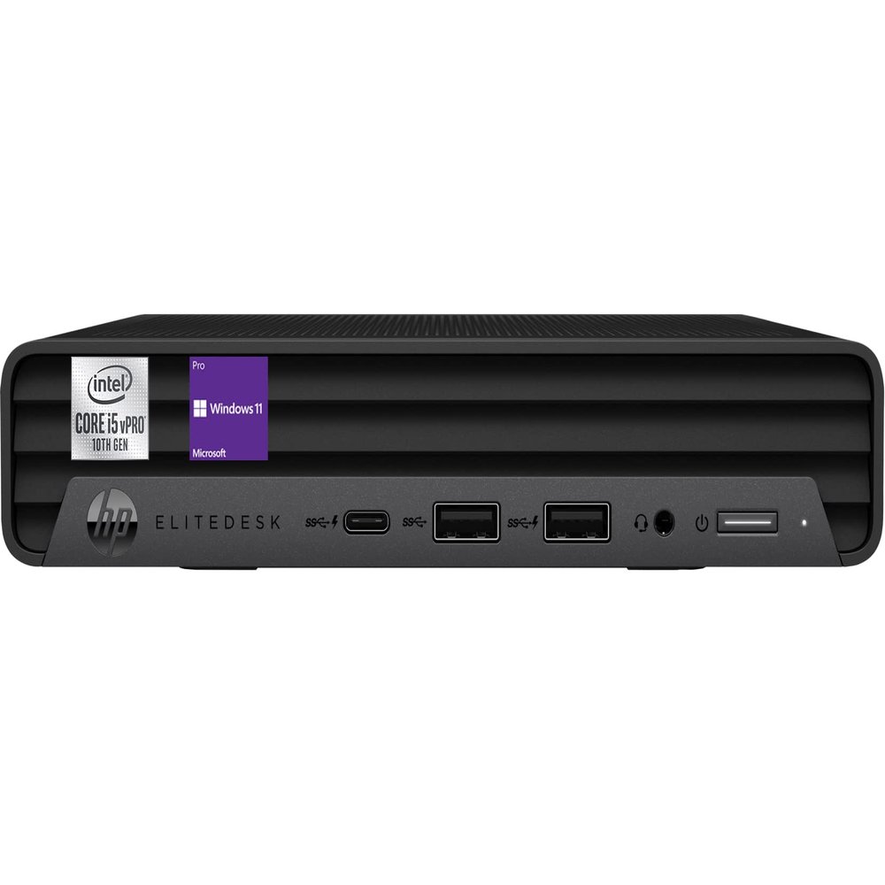 HP EliteDesk 800 G6 Mini Business Desktop, Intel Core i5-10500T vPro Processor, 16GB RAM, 256GB PCIe SSD, DisplayPort, RJ45, Wi-Fi 6, Windows 11 Pro