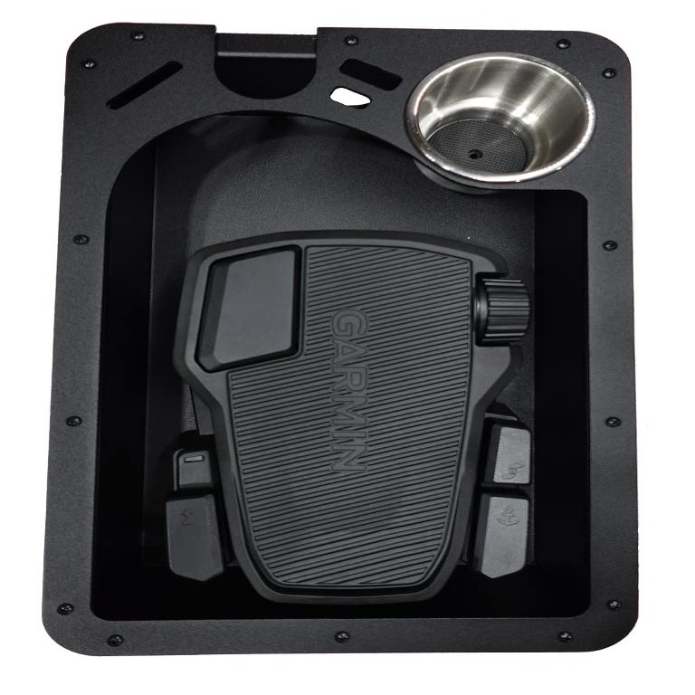 Baldwin Iron Works-Recessed Trolling Motor Tray-Per Drilled Fits: Garmin Force Trolling Motors (Force Tray, Plus Fitted Graph Mount)