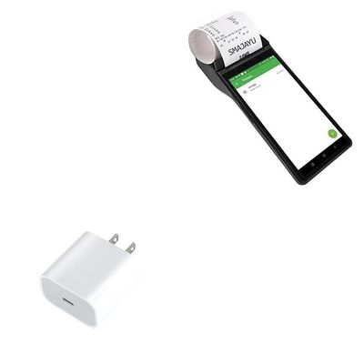 BoxWave Charger Compatible with SMAJAYU Android 10 Handheld POS (FP7900) - PD GAN miniCube (30W), 30W Tiny PD GAN Type-C Wall Charger - Winter White