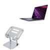 BoxWave Stand and Mount Compatible with Dell Latitude 9430 - Executive VersaView Laptop Stand, Ergonomic Adjustable Viewing Angle Metallic Riser - Metallic Silver view 1