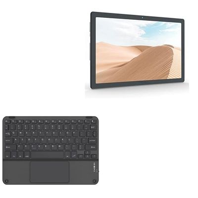 BoxWave Keyboard Compatible with OLEXEX Android Tablet (10.1 in) - SlimKeys Bluetooth Keyboard with Trackpad, Portable Slim TouchPad - Jet Black