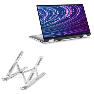 BoxWave Stand and Mount Compatible with Dell Latitude 9520 2-in-1 - Compact QuickSwitch Stand, Portable Multi Angle Viewing Foldable Riser - Metallic Silver