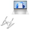 BoxWave Stand and Mount Compatible with HP Envy x360 (15t-ew000) - Compact QuickSwitch Stand, Portable Multi Angle Viewing Foldable Riser - Metallic Silver view 1