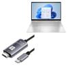 BoxWave Cable Compatible with HP Envy x360 (15t-ew000) - SmartDisplay Cable - USB Type-C to HDMI (6 ft), USB C/HDMI Cable - Jet Black view 1