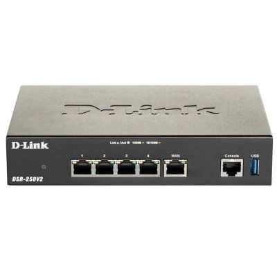 D-Link Gigabit VPN Router Perfect for Remote and Hybrid Work 4 Port Gigabit Dual WAN Failover Enterprise-Grade Encryption Follows TAA/NDAALimited Lifetime Protection (DSR-250V2)