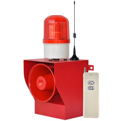 1.24mile Security Alarm Siren with Remote Control 45W 130dB Loud Horn IP65 Waterproof Industrial Siren for Fire Police Airport Warehouse Factory AC380V