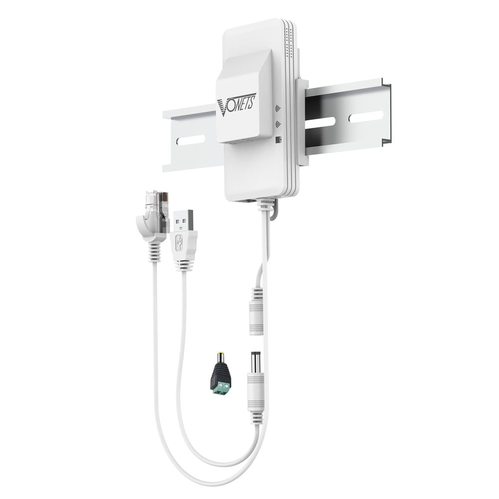 VONETS Dual Band 2.4GHz/5GHz WiFi Bridge/Router/Wireless Repeater WiFi Ethernet Convert/Hotspot Signal Cover, AC1200, DC/USB Powered for DVR Surveillance Camera VAP11AC with Smart Cooling Fan