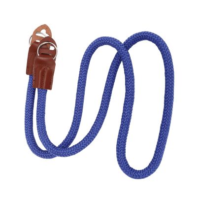52G Portable Cowhide Leather Camera Shoulder Strap, Cylindrical Nylon Camera Neck Shoulder Strap, Digital Camera and SLR Camera Straps for Hiking, Outdoor Camping, Travel (Blue)