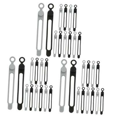 Operitacx 36pcs Reusable Silicone Cable Ties Cord Organizers for Efficient Wire Management and Easy to Use and Portable for Home Office and Travel