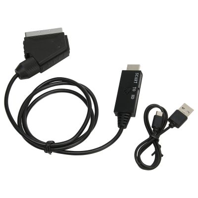 CCYLEZ Dual Interface SCART to HD Multimedia Interface Converter, 1080P 60Hz, 720P 60Hz, Advanced Processing Technology Portable USB Powered Multimedia Interface Adapter