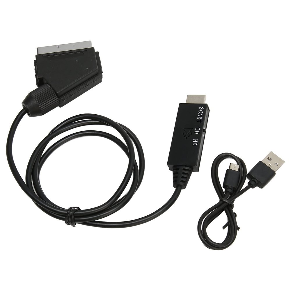 CCYLEZ Dual Interface SCART to HD Multimedia Interface Converter, 1080P 60Hz, 720P 60Hz, Advanced Processing Technology Portable USB Powered Multimedia Interface Adapter