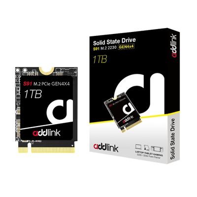 Addlink S91 1TB 2230 NVMe High Performance PCIe Gen4x4 2230 3D NAND SSD - Read Speed up to 4900 MB/s Compatible with Steam Deck, ROG Ally, Laptop, Internal Solid State Drive - (ad1TBS91M2P)