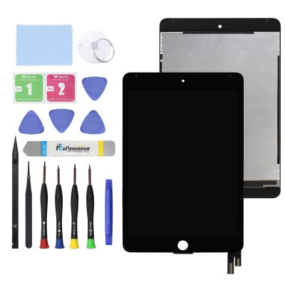 GBOLE 7.9" New Screen Replacement for iPad mini 4 A1538 A1550 LCD Display Touch Glass Screen Digitizer Panel Assembly Replacement Part with Tools - Black