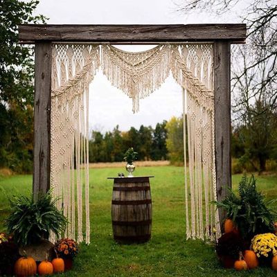 Latest Handmade Macrame Wall Decor Hanging - Bohemian Home Geometric Art Decor - Macrame Curtain-Macrame Wedding Backdrop for Christmas & Decorations (W 120 X L 95)