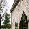 Latest Handmade Macrame Wall Decor Hanging - Bohemian Home Geometric Art Decor - Macrame Curtain-Macrame Wedding Backdrop for Christmas & Decorations (W 120 X L 95) view 4