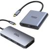 Selore&S-Global USB-C to Dual Displayport Adapter + Docking Station Multiple Monitor Power view 1