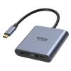 Selore&S-Global USB-C to Dual Displayport Adapter + Docking Station Multiple Monitor Power view 2
