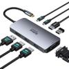 Selore&S-Global USB-C to Dual Displayport Adapter + Docking Station Multiple Monitor Power view 3