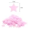 300 PCS Pink Glow in The Dark Luminous Stars Noctilucent Plastic Wall Stickers Decals for Home Ceiling Wall Baby Kids Bedroom Room Decorations with 300 PCS Adhesive Dots view 2