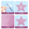 300 PCS Pink Glow in The Dark Luminous Stars Noctilucent Plastic Wall Stickers Decals for Home Ceiling Wall Baby Kids Bedroom Room Decorations with 300 PCS Adhesive Dots view 4