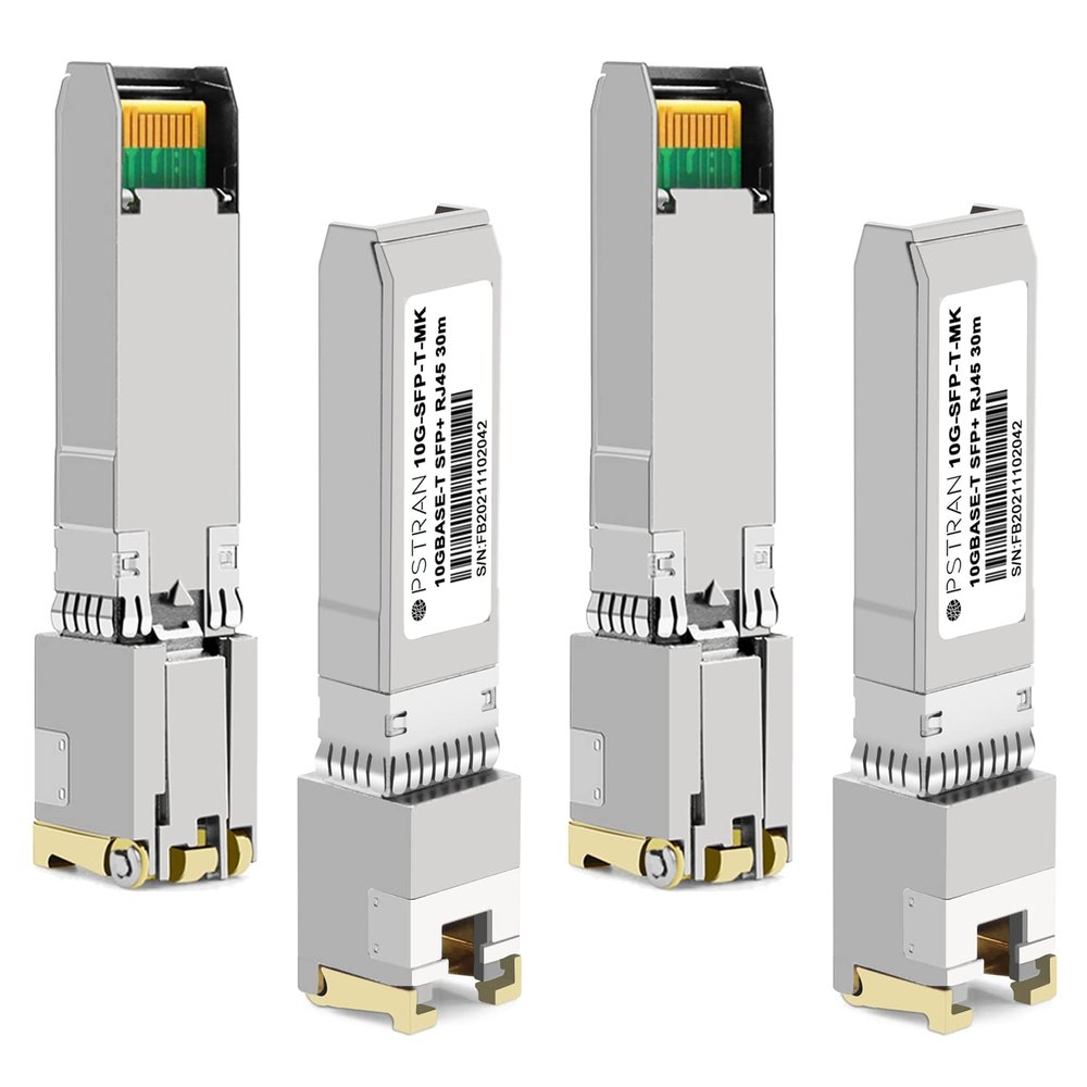 OPSTRAN 10GBASE-T SFP+ RJ45 Copper Transceiver Module Compatible with Mikrotik S-RJ10 10G SFP+ 30m Cat6a/7 4 Pack