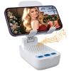 Gifts for Men Women, White Elephant Gifts for Adults, Cell Phone Stand with Wireless Bluetooth Speaker, Punchy Bass & HD Stereo Sound Speaker Compatible with iPhone/iPad/Samsung-White view 1