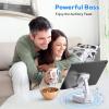 Gifts for Men Women, White Elephant Gifts for Adults, Cell Phone Stand with Wireless Bluetooth Speaker, Punchy Bass & HD Stereo Sound Speaker Compatible with iPhone/iPad/Samsung-White view 4