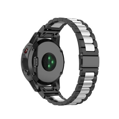 AISPORTS 22mm Quick Fit Watch Band Compatible with Garmin Quatix 7/6/5 Band Stainless Steel, Adjustable Sport Wristband Metal Bracelet Replacement Band for Garmin Approach S62/S60/Epix 2/Descent G1