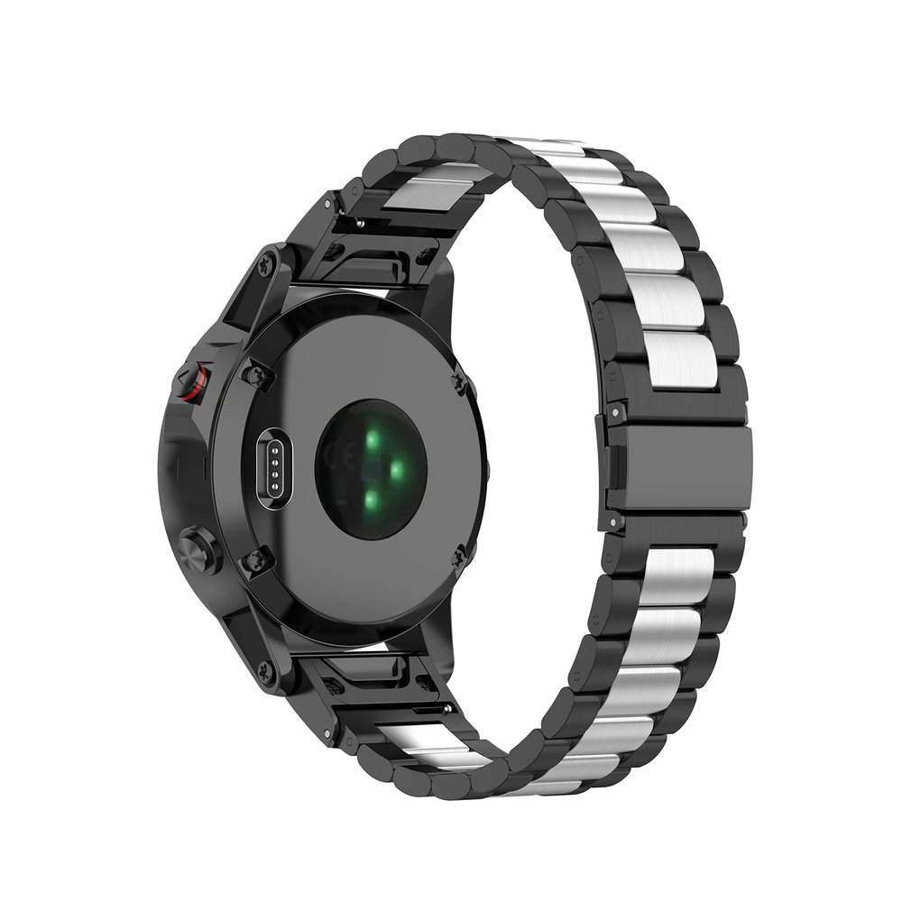 AISPORTS 22mm Quick Fit Watch Band Compatible with Garmin Quatix 7/6/5 Band Stainless Steel, Adjustable Sport Wristband Metal Bracelet Replacement Band for Garmin Approach S62/S60/Epix 2/Descent G1