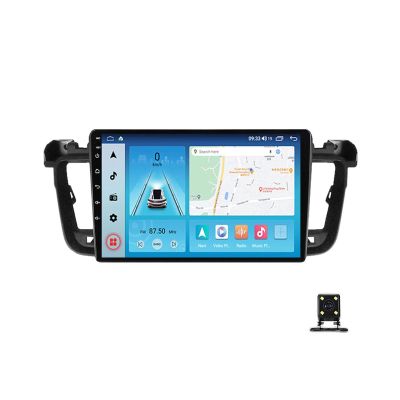 ZEARLY Android 11 Double Din Car Stereo Carplay/Android Auto/Mirror Link, 9 Inch Touchscreen in-Dash Navigation MP5 Player for Peugeot 508 2011-2018 Car Radio with Backup Camera/GPS/USB/FM,M700s