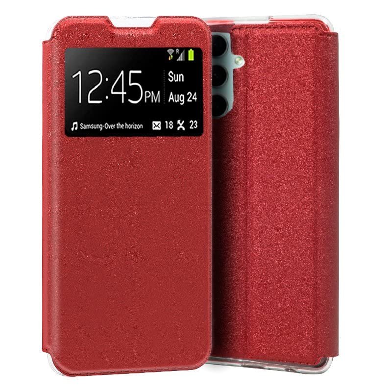 Cool Flip Cover Case for Samsung A346 Galaxy A34 5G Smooth Red